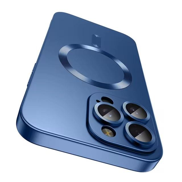 Für Magsafe Linsenschutz Matte Rutschfeste Handyhülle Für IPhone 16 15 14 13 12 11 Pro Max Plus Magnetische Kabellose Ladehülle