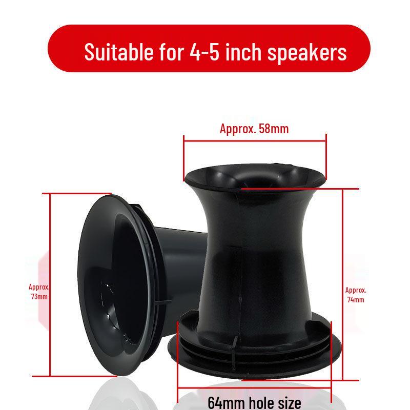 Hourglass-shaped Bass Reflex Exhaust Tube for 3" To 12" Car Subwoofer