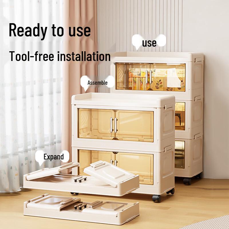Foldable Rolling Magnetic Storage Cabinet