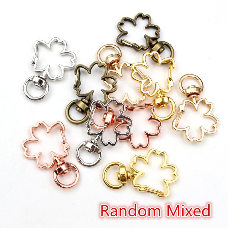 10pcs Random Mixed Snap Hook Trigger Clips Buckles For Keychain Lobster Clasp Hooks for Necklace Key Ring Clasp Jewelry Supplies