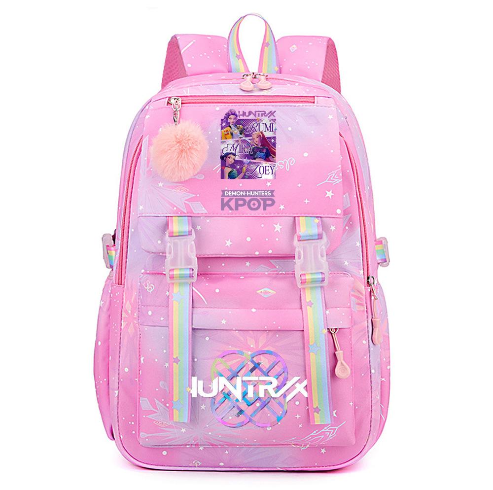 Anime K-Pop Lovci démonů Potiskovaný Velkokapacitní Voděodolný Batoh Teenger Studentka Dívka Chlapec Školní taška Taška na knihy Ženy Voděodolná Cestovní taška Mochila