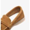 Natural Suede Casual Ladies Loafers Fashion Comfortable Ballet Shoes Genuine Leather Versatile Flat Shoes