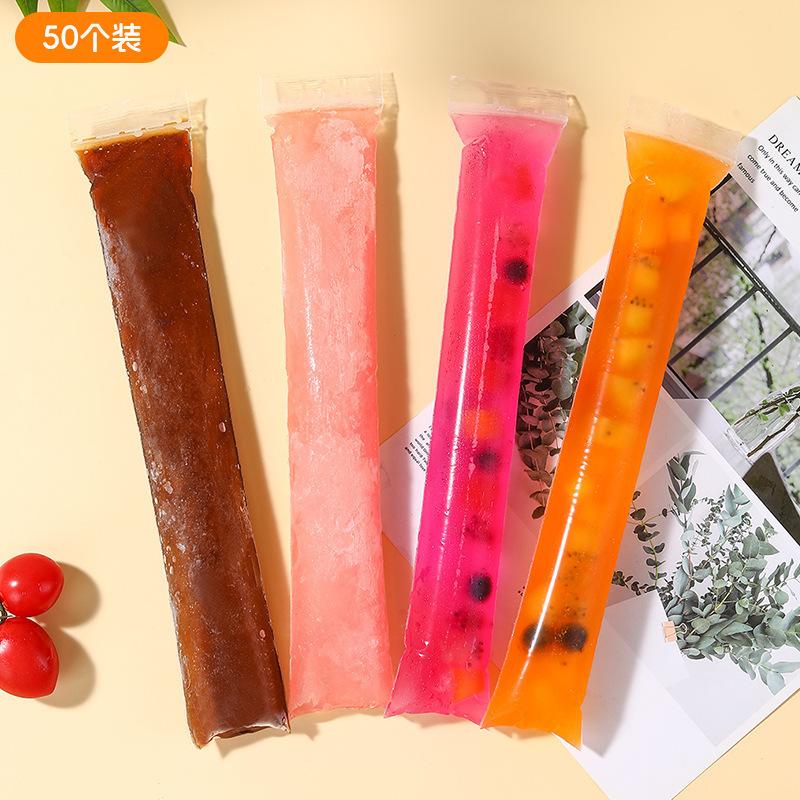 10-100Pcs Disposable Ice Bag Lattice Ice Cube Mold Self-Sealing Ice Tray Bag Ice Popsicle Mold Bags With Funnel Kitchen Supplies