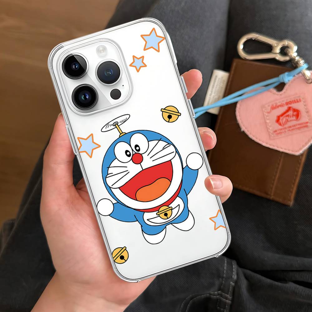 Anime Cute D-Doraemon-S Phone Case For Iphone 17 16 15 11 13 14 Pro Max 7 8 Plus X Xr Xs Max Se2020 12mini Transparent Cover