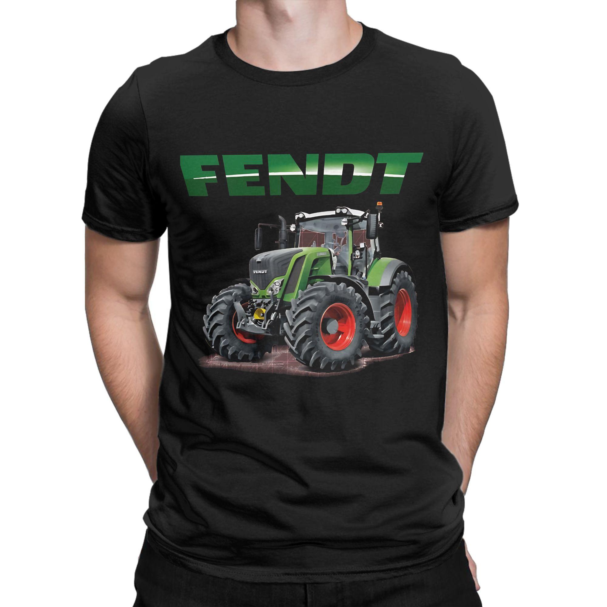Fendt Deutsche Traktoren Neuheit 100% Baumwolle T-Shirt Fendt T-Shirts Oberteile Für Männer XS gray