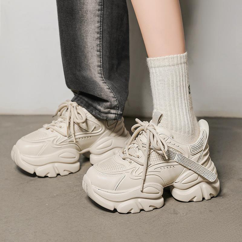 Black Daddy Shoes New Spring Platform Casual Sports