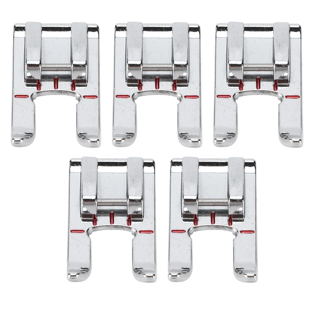 5Pcs Satin Stitch Foot Stainless Steel Multifunctional Household Sewing Machines Accessories