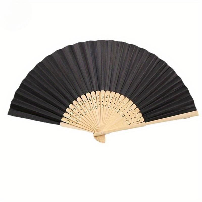 

1PC Blank Folding Fan Portable Handheld Folding Fan Children Painting Fan DIY Handmade Materials чорний