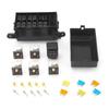 12V Relay Box 6 Way Universal Relay Fuse Box 6 Slots Relay Block ATC/ATO Fuse Block with Relay Waterproof Kit for Car Truck
