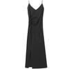 Suspender Dress Female Platycodon French Slim 2026 New Summer Retro Split Fork Inner with Base Small Black Skirt