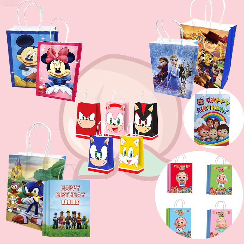 Vibrant Toy Story Portable Paper Bag Disposable Gift Bags For Children's Birthday Parties