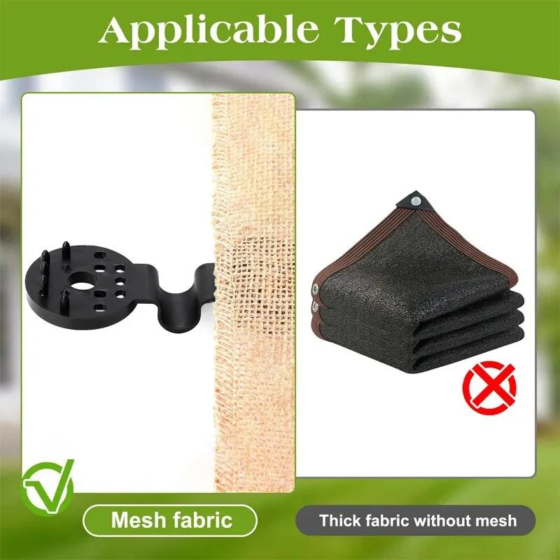 100pcs Sunshade Mesh Buckle Durable Can Withstand Bad Weather Conditions Locking Ring Design Tight And Firm Suitable For Garden