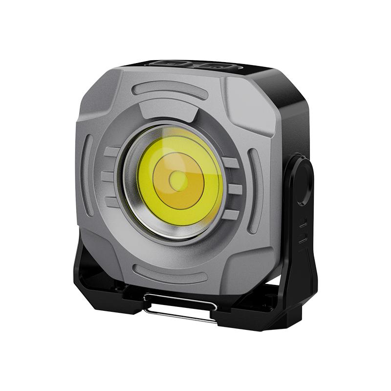 

Multi-functional camping light with magnet and hook, dual switch control, infinitely dimmable, with red and blue warning light grey-2000k-500k