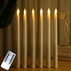 3/6Pcs LED Flameless Taper Candles Light, Battery Operated LED Flameless Long Candle Lamp for Home Dinner Table Party Decor