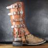 Medieval PU Leather Leg Guards Renaissance Warrior Boot Covers Equestrian Cosplay Gaiters