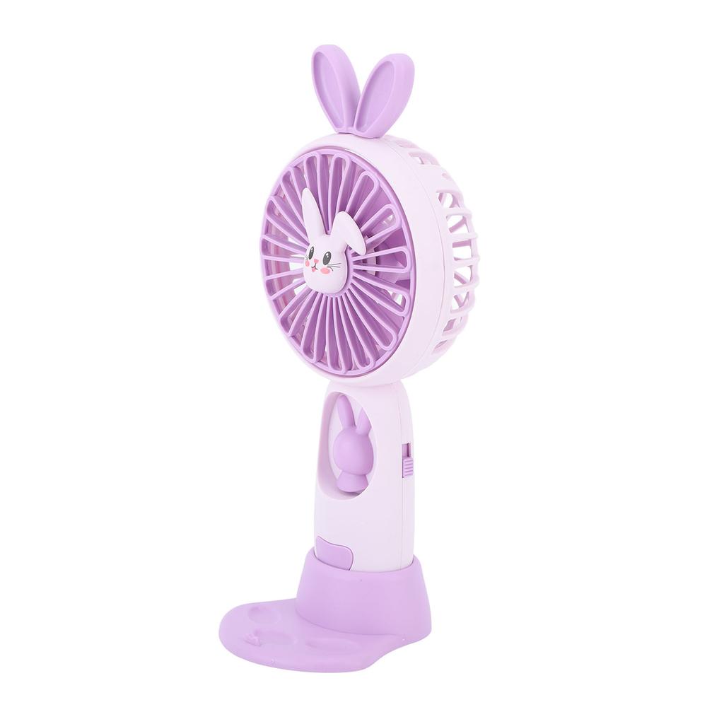 Pportable Handheld Fan Mini Cartoon Animal Fan Rechargeable Night Light 400mAh Cute Small Fan with Built In Battery