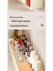 Wall-Mounted Cream Style Spice Rack with Seasoning Jars & Utensil Storage