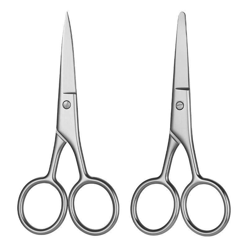 Stainless Steel Men's Beard and Eyebrow Grooming Scissors Set