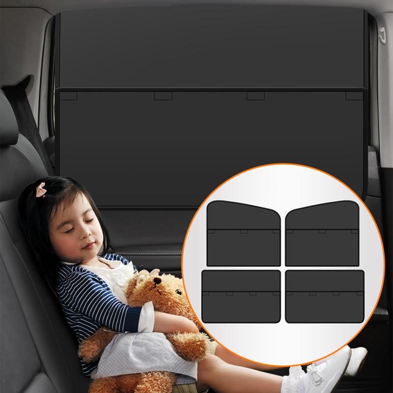SEAMETAL Magnetic Car Window Sunshade Detachable Spliced Side Window Curtain Car Glass Sun Protection Curtain Shade
