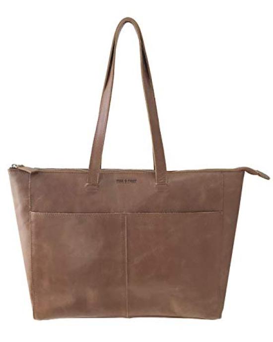 

Authentic cowhide leather tote bag Brown [Fire First] FFBL-107-BR коричневий