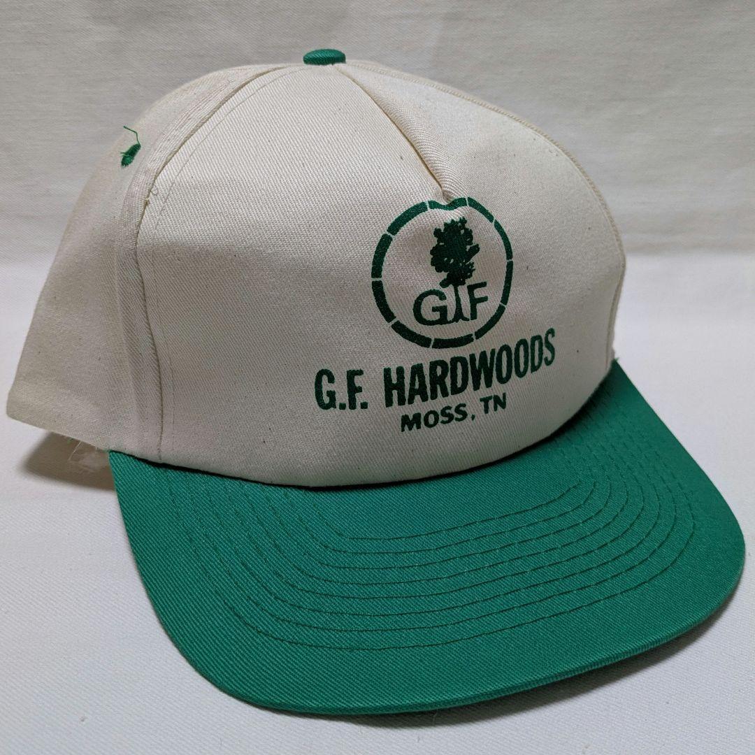 Used 90s Corporate Snapback Cap Green White 2 Tone 5 Panels