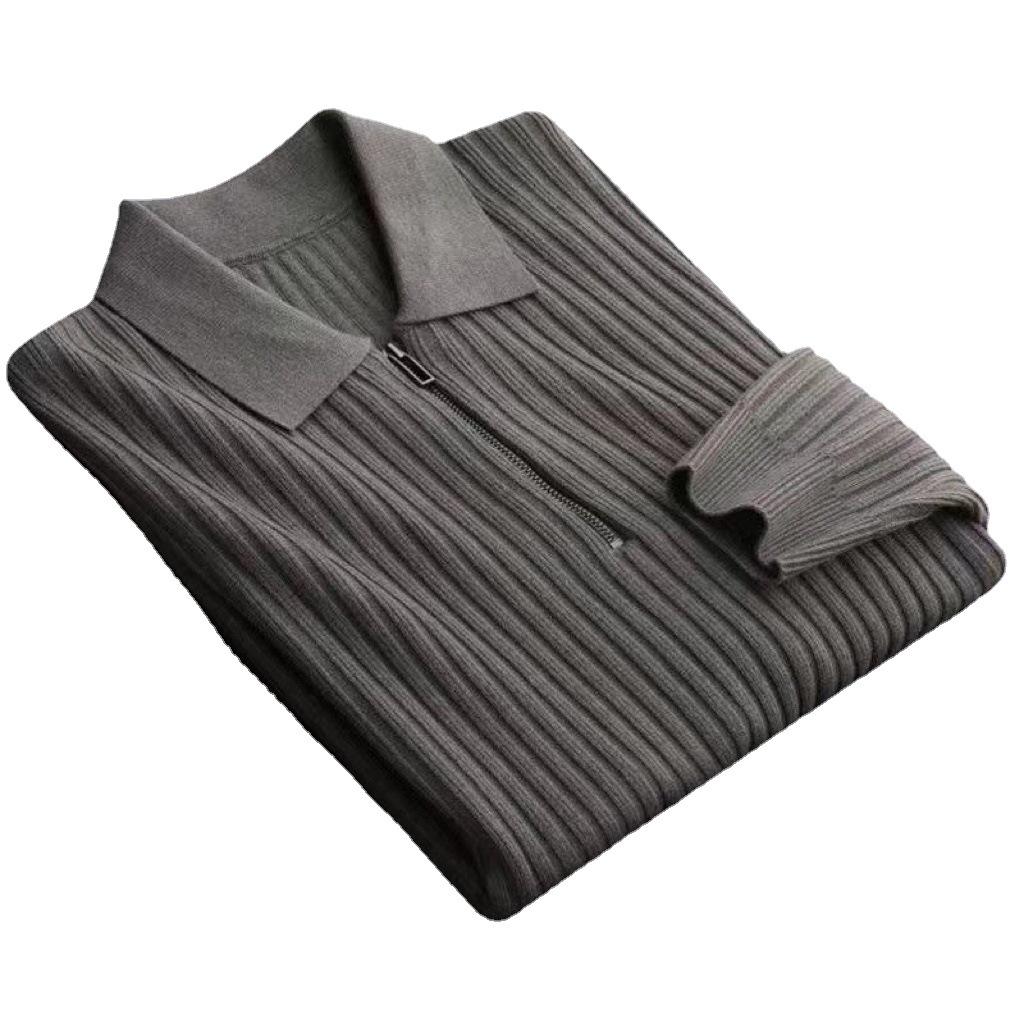 Men's 2022 Autumn/Winter Half-Zip Knit Polo Sweater
