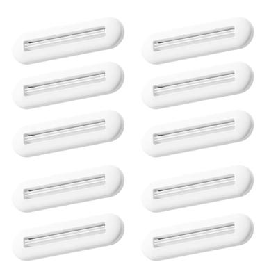 Pack of 10 Plastic Toothpaste Squeezer Face Cleanser Hand Cream Tube Clip Roller for Efficient Use and Minimal Waste