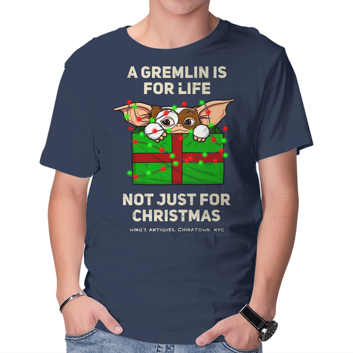 Unisex Crew Neck T-Shirt A Gremlin Is For Life Graphic Short Sleeve Casual Tee M