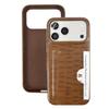 Luxury Crocodile Texture PU Phone Case IPhone 17 Pro 16 Max With Card Slot Full Coverage Business Style
