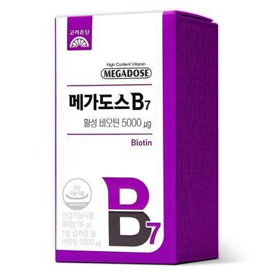 Megadose B7 Activated Biotin, 90 Tablets, 1 Piece