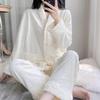 2025 Women's High-End Velvet Pajamas: Long Sleeve, Thick Double-Sided Fleece, Autumn/Winter, Little Fragrant Style.