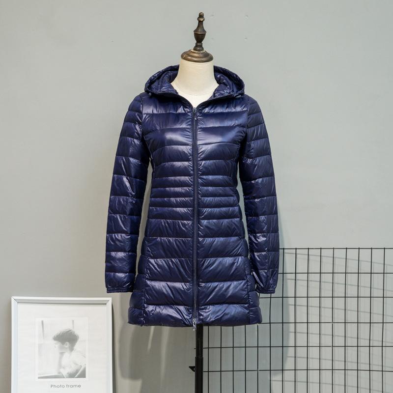 Giacche Piumino da Donna Giacca in Piuma d'Anatra Autunno Inverno Calda Portatile con Cappuccio Giubbotto Antivento Parka