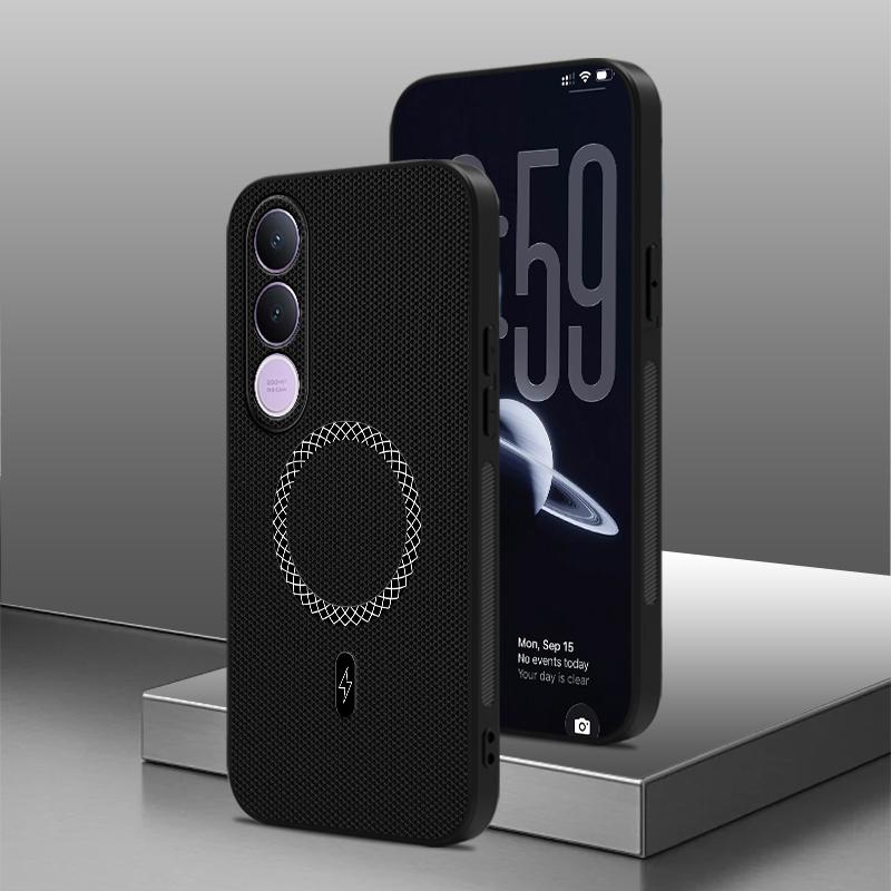 Pour vivo V70 FE Coque Cuir de Luxe Magnétique Brossée Pour vivo V70 FE Pare-chocs Anti-choc Funda