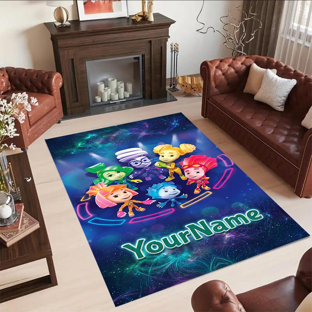 Fixies Personalized Text Floor Mat Perfect for Kitchen Decorate room Dining Room Hallway Anti-slip Rug Anime Office Decor