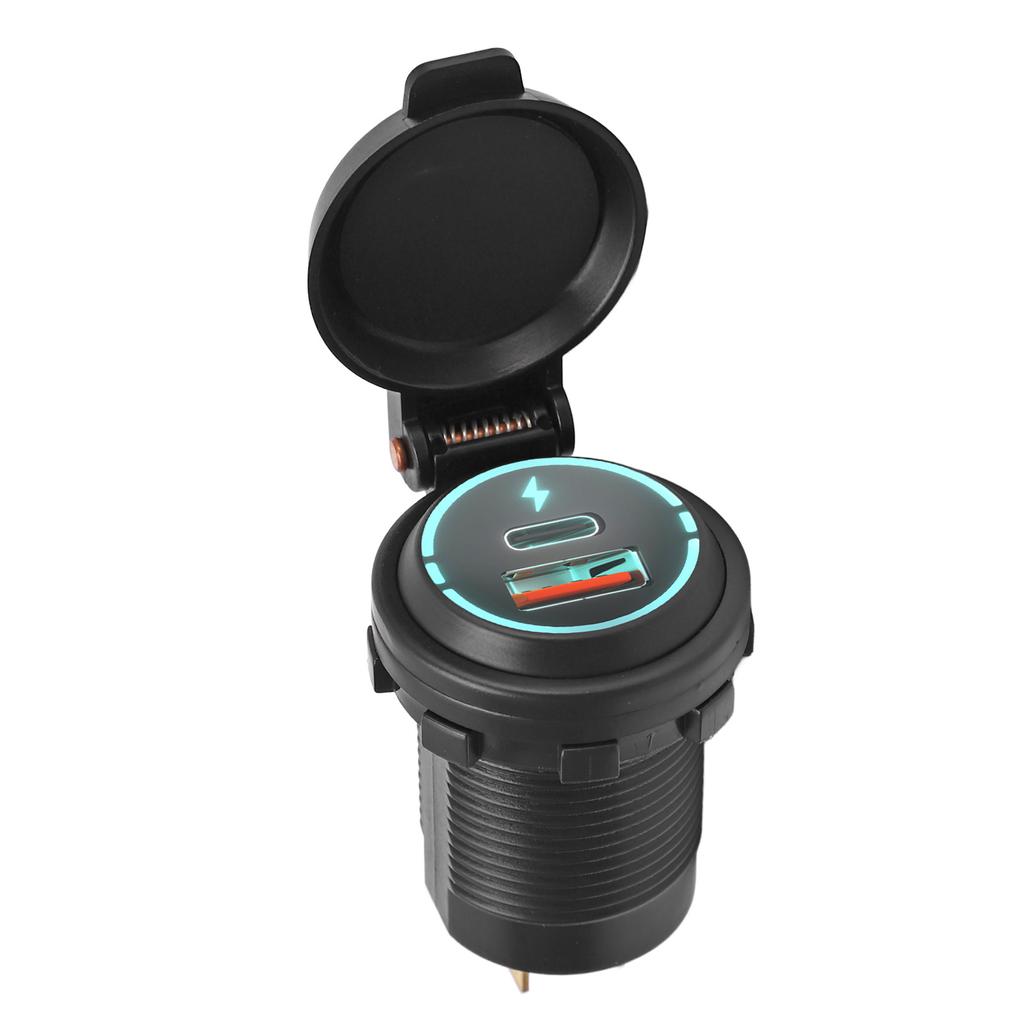 12V USB Charger Socket Fast Charging IP66 Waterproof PD Type C QC 3.0 Car Charger Adapter for
