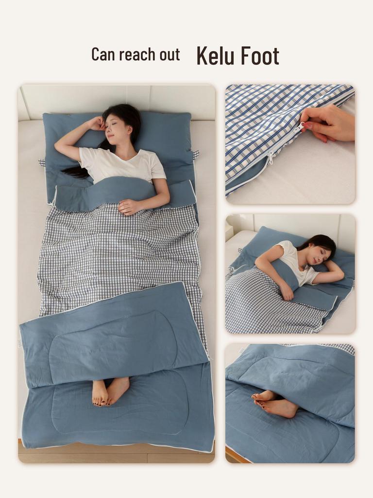 Class A Cotton Gauze Sleeping Bag: Lightweight, Portable for Adults - Ideal for Summer, Travel, Camping, Car Use