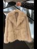Giacca in Pelliccia Sintetica di Volpe da Donna Spessa Autunno e Inverno Nuova Top di Peluche di Alta Gamma Cappotti da Donna