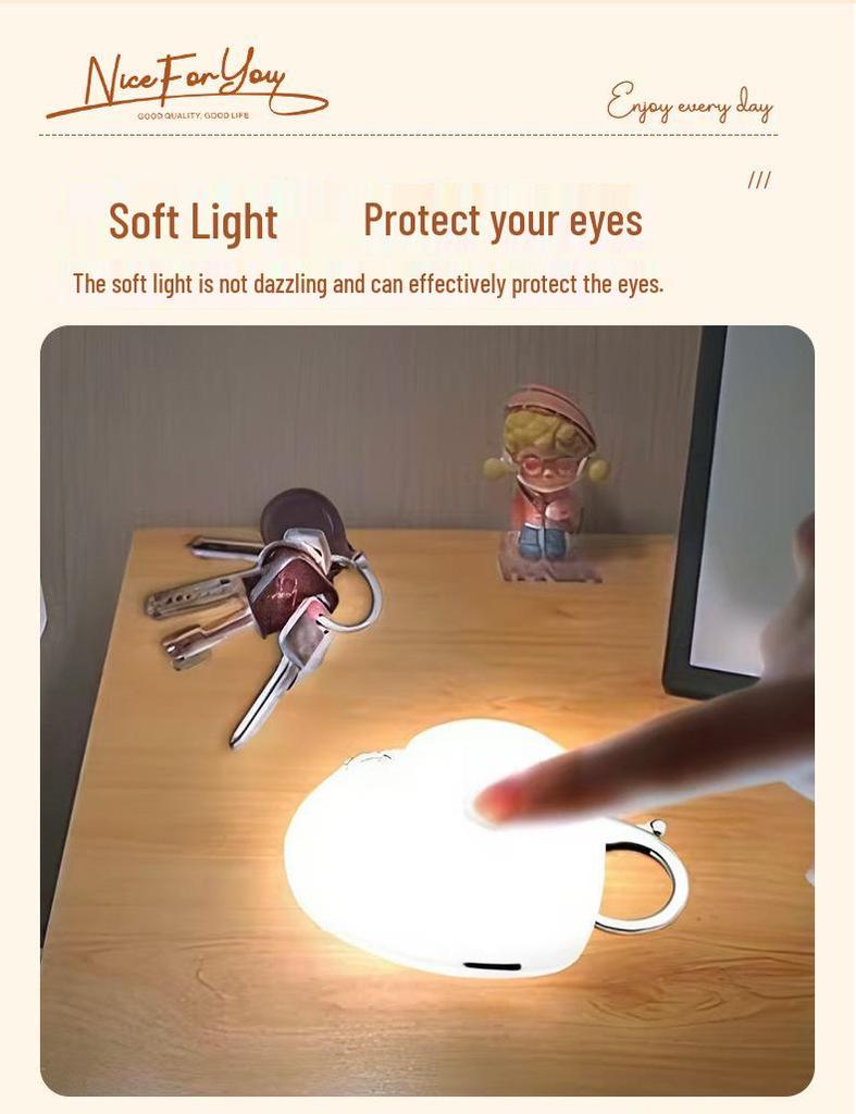 3D Touch LED Keychain Light - Cute, Creative Ornament Gift for Bedroom