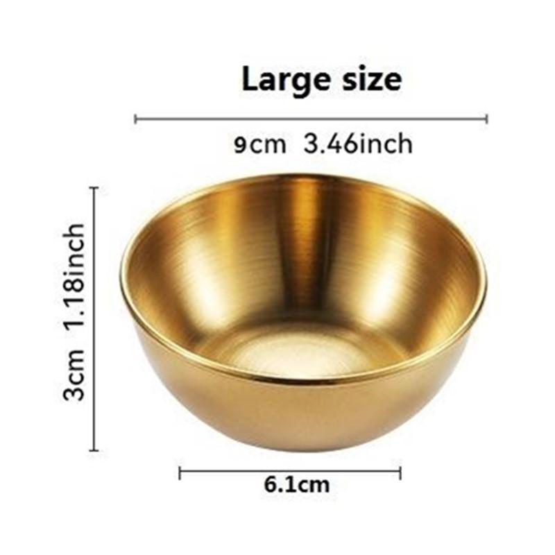 1Pcs Stainless Steel Golden Colorful Sauce Dishes Appetizer Seasoning Serving Dishes Sets Tray Splice Plates Kitchen Tableware