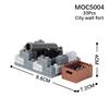 Military Series MOC Bricks Middle Ages WW2 Artillery Catapult Siege Compatible With Figures Adult Building Blocks Kids Toys Gift