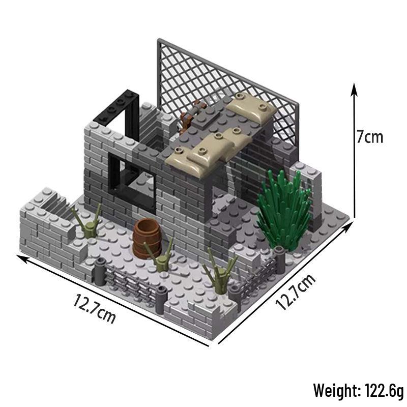 WWII Military Sentry Tower & Observation Base Building Blocks Set