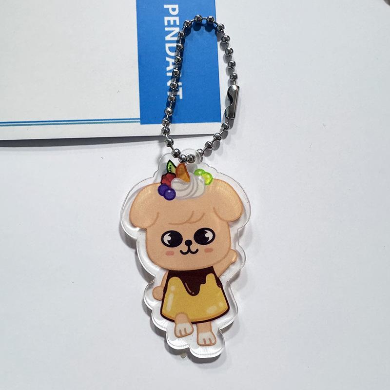 Stray Kids SKZOO Pudding Series Acrylic Keychain Cute Cartoon Animal Character Ball Chain Bag Pendant Fan Merchandise Gift for STAY