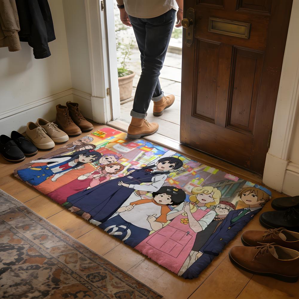 HHoshino Ai Fußmatte Weiche Flanell-Absorptionsmatte Rutschfester Teppich Zuhause Schlafzimmer Badezimmer