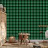 Bottle Green and Black Checkered Wallpaper 50x1000