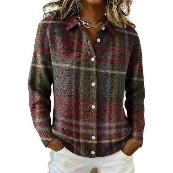 2026 Autumn/Winter European & American Solid Color Print Loose Long Sleeve Women's Shirt