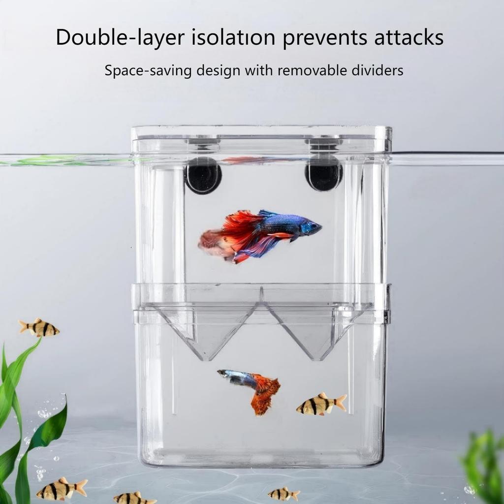 3in1 Juvenile Fish Hatching Box Multi-functional Hanging Fish Tank Breeding Isolation Box Female Fish Spawning and Breeding