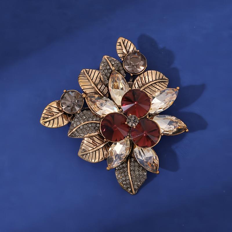 

Винтажная брошь-цветок, Изысканная и модная хрустальная брошь, Легкая роскошь, Высококлассный дизайнерский смысл, Нишевая брошь