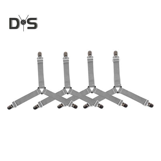 4Pcs Triangle Bed Sheet Straps Adjustable Design Simple Installation Non Slip Fitted Sheet Straps Bed Sheet Clips