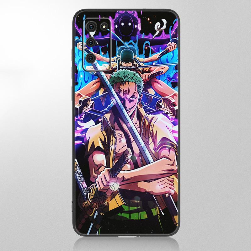 Anime Roronoa Zoro Case For Samsung Galaxy A12 A02S A22 A32 A52 A72 A71 A51 A41 A31 A21 A11 A50 A70 A10S A20S Black Soft Cover