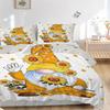 3pc Sunflower Gnome Home Decor Bedding Set-Festive Gift for Fans & Travelers 1270a